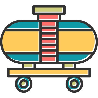 Vagon simgesi vektör illüstrasyonu