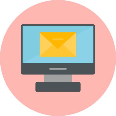 E-posta. Web simgesi basit illüstrasyon 