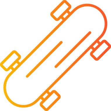 Kaykay simgesi vektör illüstrasyonu