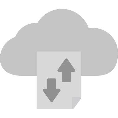 vector cloud storage technology icon illustration