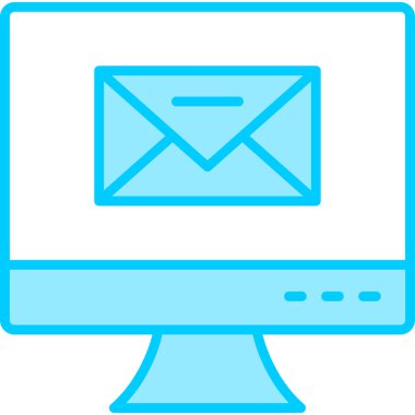 E-posta. Web simgesi basit illüstrasyon 