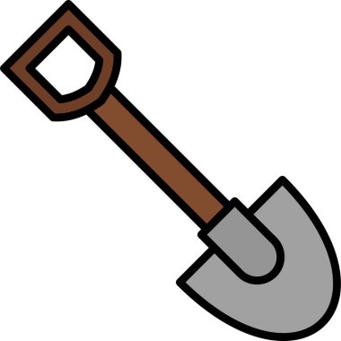 Kürek. Web simgesi basit vektör illüstrasyonu