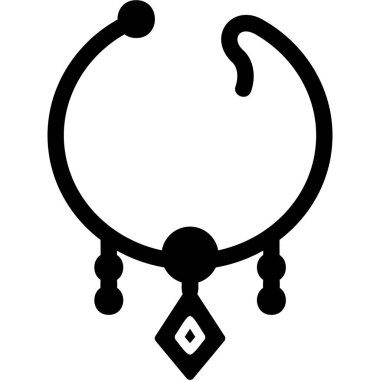 Kolye. Web simgesi basit illüstrasyon