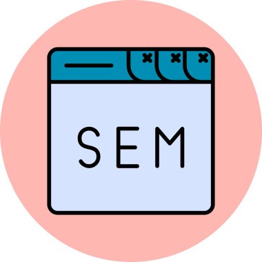 seo modern simgesinin vektör illüstrasyonu