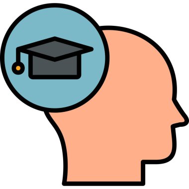 Simge vektör illüstrasyonu öğreniliyor