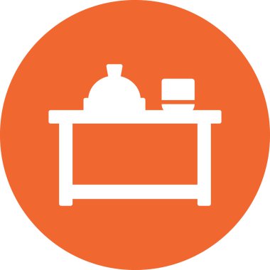 Akşam yemeği modern ikon vektör çizimi