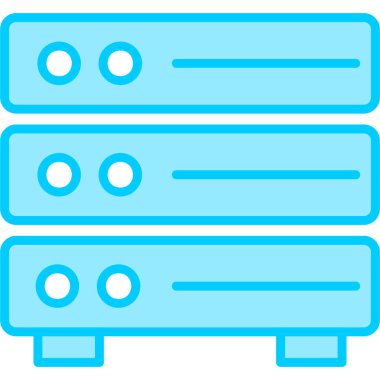 Sunucu. Web simgesi basit illüstrasyon