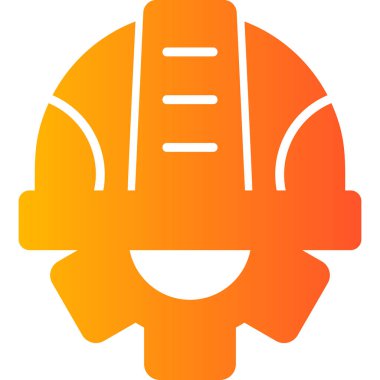 Miğfer. Web simgesi basit illüstrasyon 