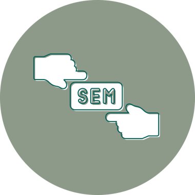 Sem web simgesi vektör illüstrasyonu