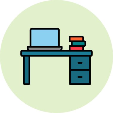 Ofis tablo simgesinin vektör illüstrasyonu