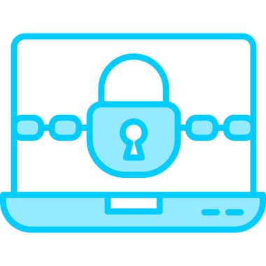 Fidye virüsü. Web simgesi basit illüstrasyon