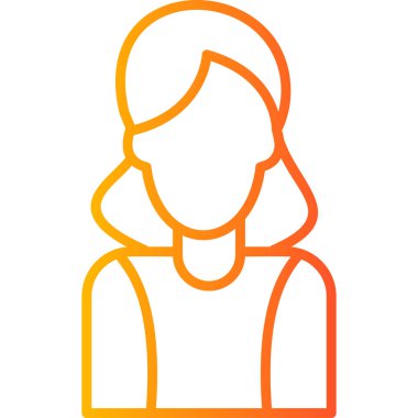 Anne yüz avatar vektör simgesi 