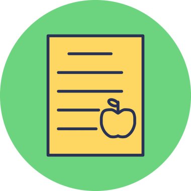 Diyet Planı basit simgesi, vektör illüstrasyonu