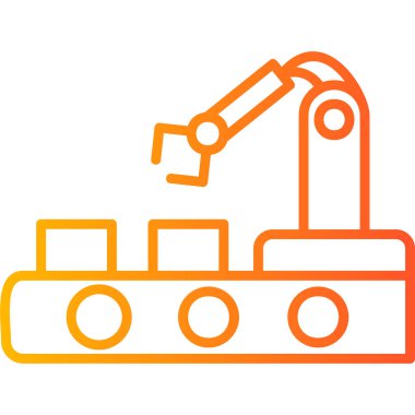 Otomasyon. Web simgesi basit illüstrasyon