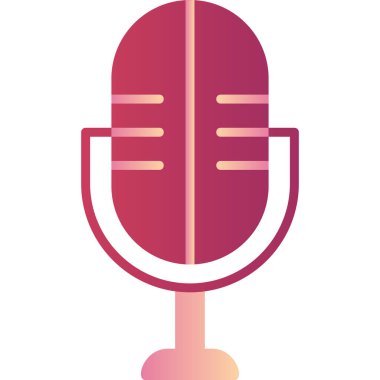 mikrofon simgesi vektör illüstrasyonu