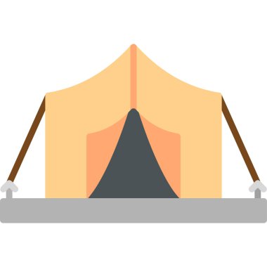 Çadır. Web simgesi basit illüstrasyon