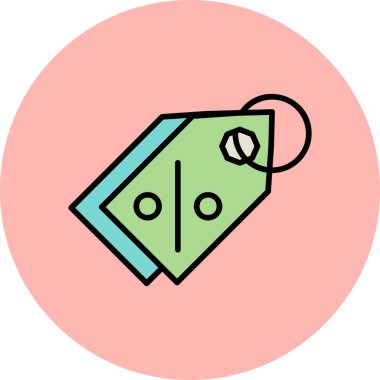 Etiket web simgesi basit illüstrasyon