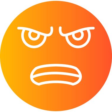 Kızgın modern simge, vektör illüstrasyonu