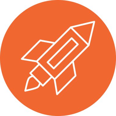 füze modern simge vektör illüstrasyonu