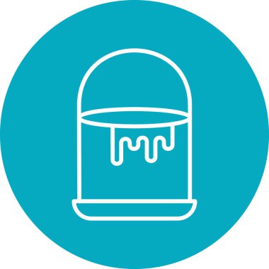 boya kovası simge vektör çizim