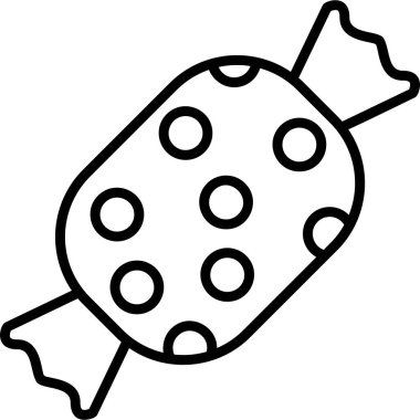 şeker düz simge vektör çizim