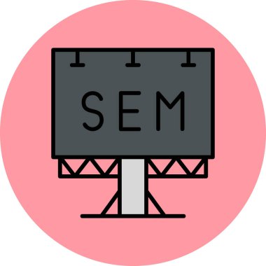 Reklam panosu. Web simgesi basit illüstrasyon