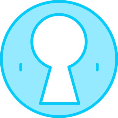 Anahtar deliği. Web simgesi vektör illüstrasyonu