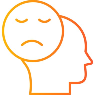 Üzüntü modern simge, vektör illüstrasyonu