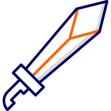 Kılıç. Web simgesi basit illüstrasyon 