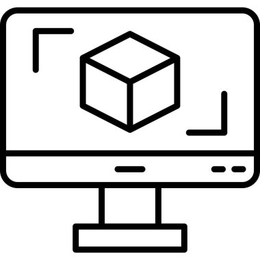 3d düz vektör simgesi