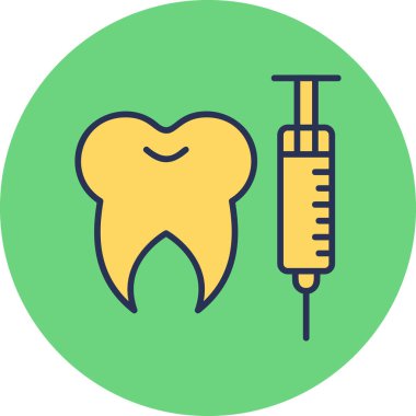 Diş simgesinin vektör illüstrasyonu
