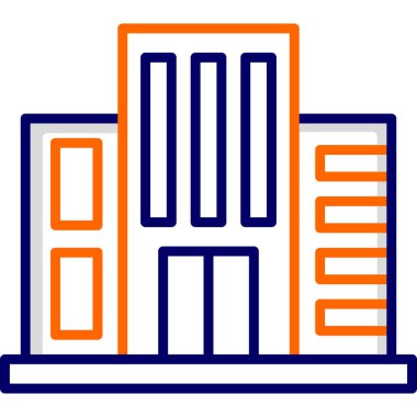 Otel modern simge vektör illüstrasyonu