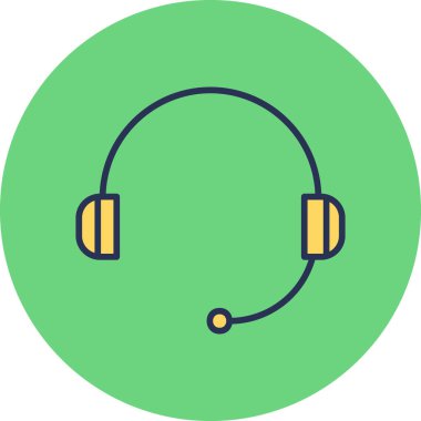 Kulaklık. Web simgesi basit tasarım 