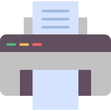 Yazıcı simgesi vektör illüstrasyonu