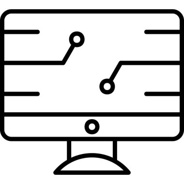 Bilgisayar ekranı. vektör illüstrasyonu