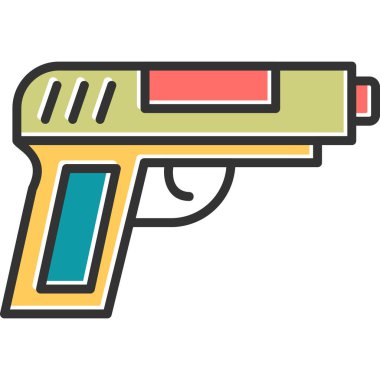 Silah. Web simgesi basit illüstrasyon