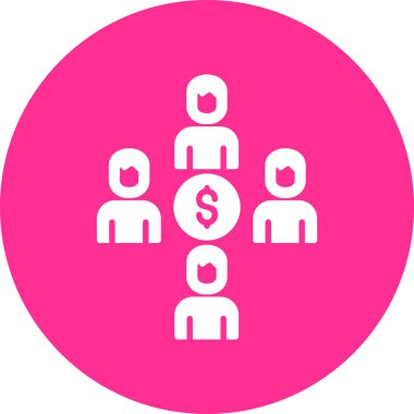 Kitle fonlaması web simgesi basit illüstrasyon