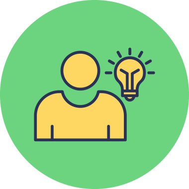 Fikir modern simgesi, vektör illüstrasyonu