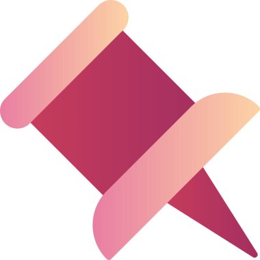 Pin simgesine bas. Basit vektör illüstrasyonu