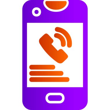 Cep telefonu simgesi, vektör illüstrasyonu