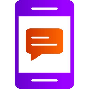 Konuş. Web simgesi basit illüstrasyon