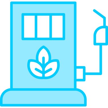 Benzin istasyonu. Web simgesi basit illüstrasyon