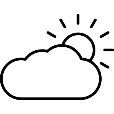 Hava durumu modern simgesi, vektör illüstrasyonu