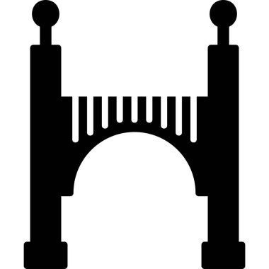 Köprü modern simgesi, vektör illüstrasyonu