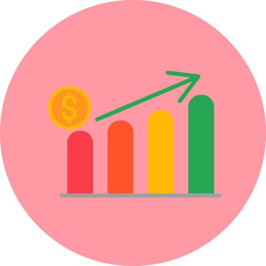 Profit 'in vektör illüstrasyonu büyüyen modern simge