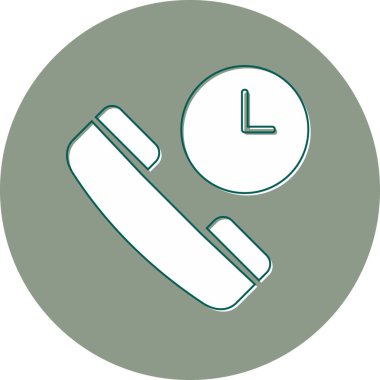 Çağrı bekleme modern simge vektör çizimi