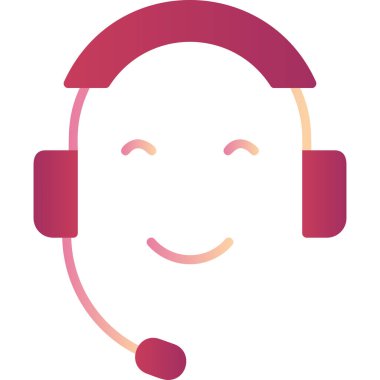 Çağrı Merkezi web simgesi basit illüstrasyon