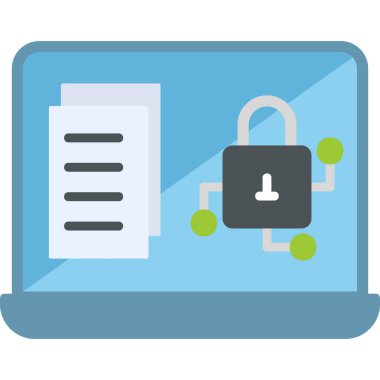 Şifrelenmiş veri modern simgesi, vektör illüstrasyonu 