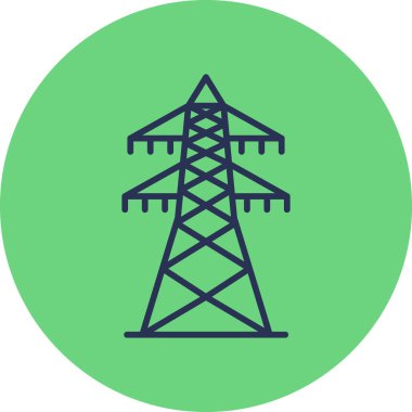 elektrik güç kulesi ikon vektör illüstrasyon tasarımı