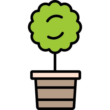 Myrtus bitkisinin basit düz tasarım simgesi